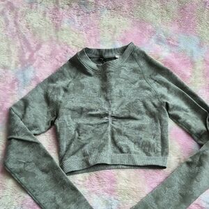 Sports Gymshark Gray Camo Crop Top